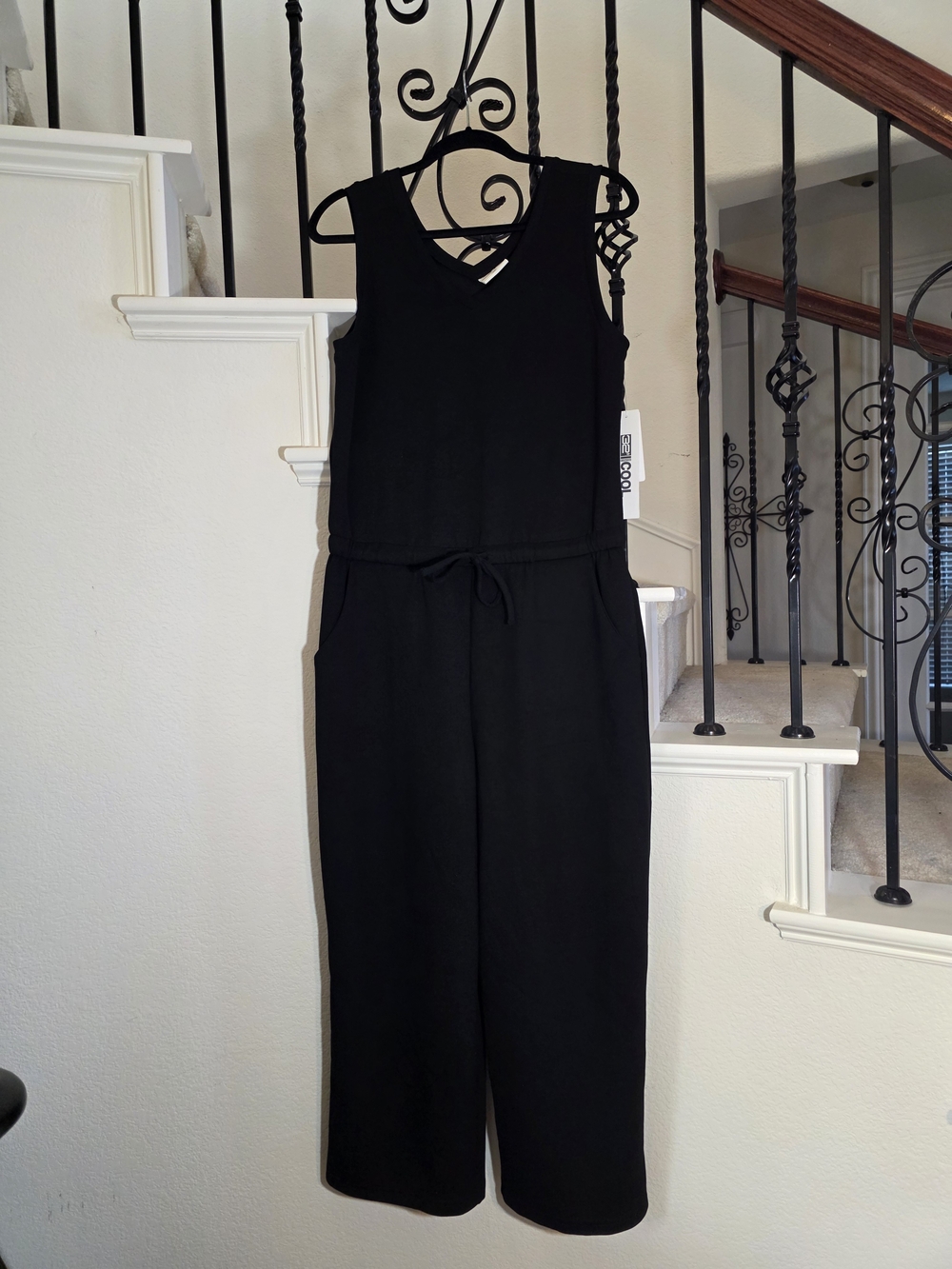 NWT 32 Degrees Black Sleeveless Wide Leg Jumpsuit